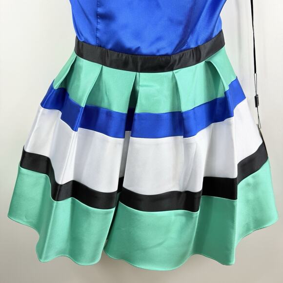 Nox Anabel Narianna New Colorblock A Line Mini Dress XL Open Back HOCO Party - Picture 4 of 15